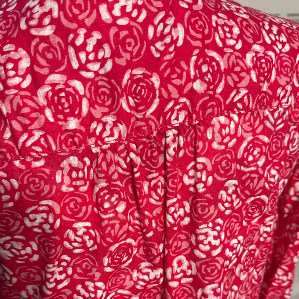 Floral Pink and White Blouse by Liz Claiborne Size Medium - Picture 8 of 12